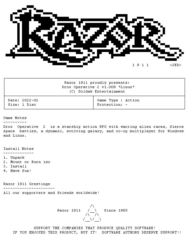 Drox Operative 2 v1.008 Linux Razor1911