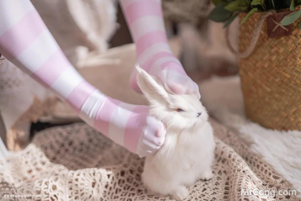 Coser@皮皮奶可可爱了啦: 粉色兔兔 (70 photos)(53)