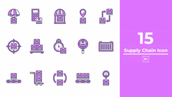 Supply Chain Icon Premiere Pro - VideoHive 50381547