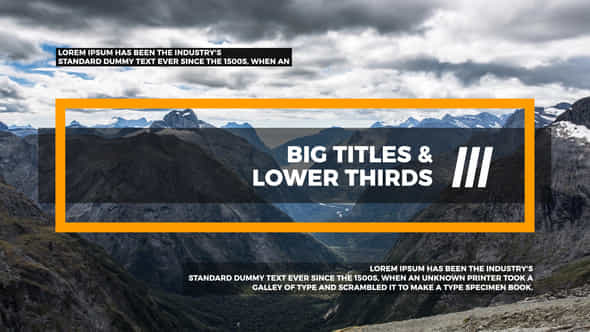 Big Titles Lower Thirds Iii - VideoHive 22107887