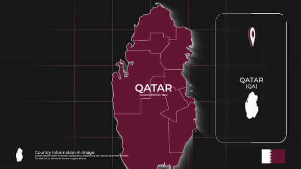 Qatar Map Promo - VideoHive 40367510
