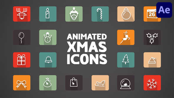 Animated Xmas Icons For After Effects - VideoHive 49616954