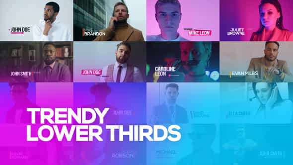 Trendy Lower Thirds - VideoHive 37429749