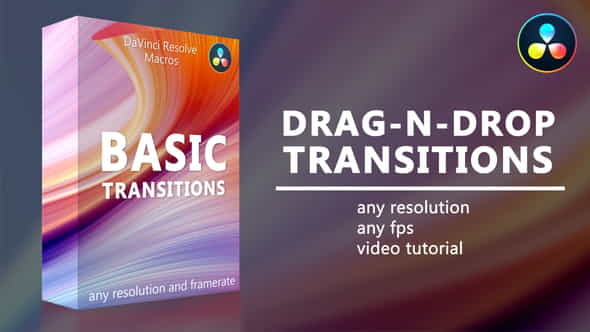 Basic Transitions for DaVinci Resolve - VideoHive 36049313