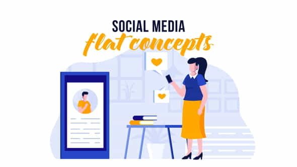 Social media - Flat Concept - VideoHive 29800503