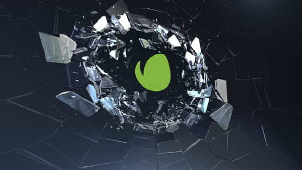 Simple Broken Glass Logo - VideoHive 25548404