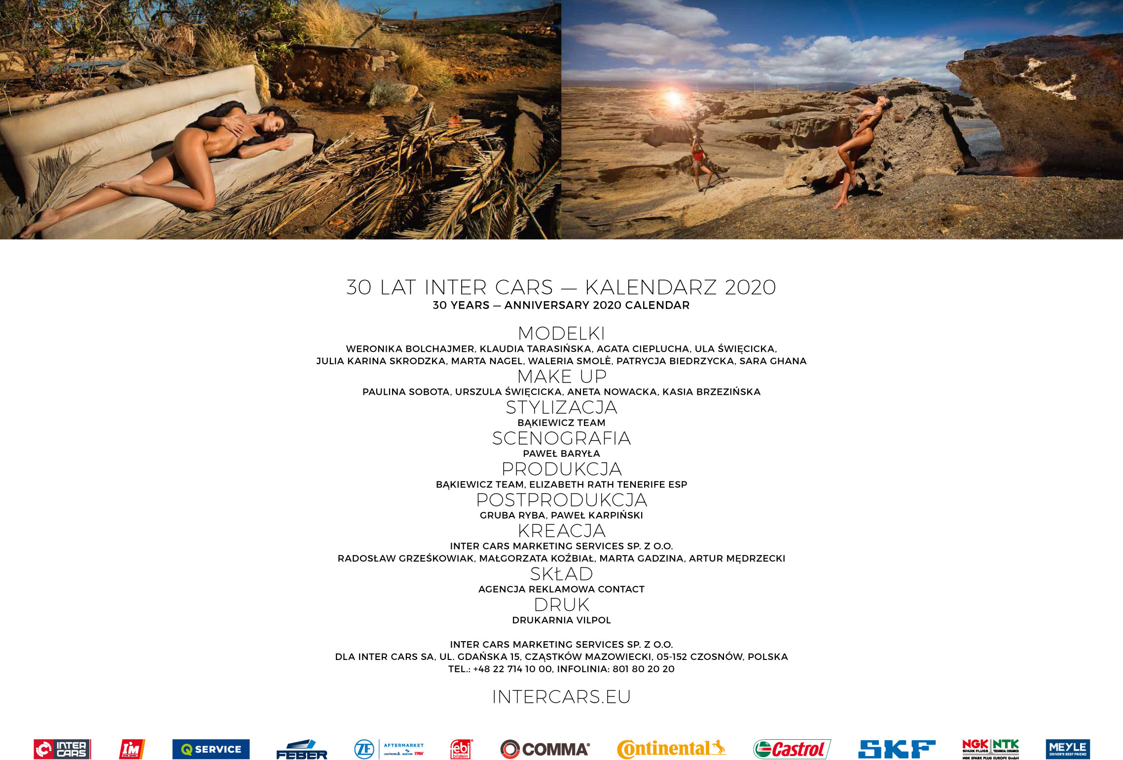 Inter Cars 30 Years Anniversary 2020 Calendar by Bakiewicz team Сексуальные фотомодели в эротическом календаре Inter Cars 2020 / задняя обложка