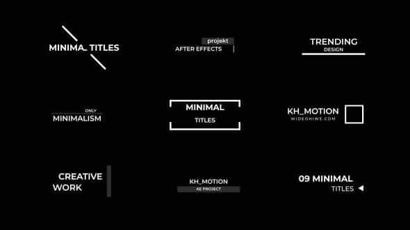 Minimal Titles 30 Mogrt - VideoHive 49377180