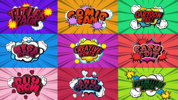 Big Comic Titles Mogrt - VideoHive 50047720