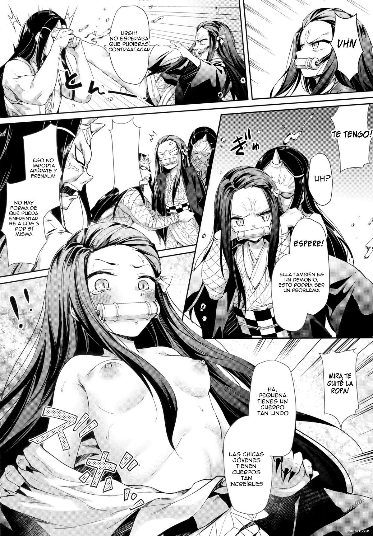 Moshi Nezuko ga Warui Hito ni Tsukamattara… (Kimetsu no Yaiba) manga hentai xxx español