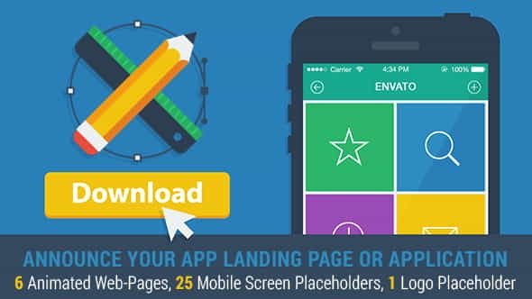 Mobile App Landing Page Promo - VideoHive 7578972