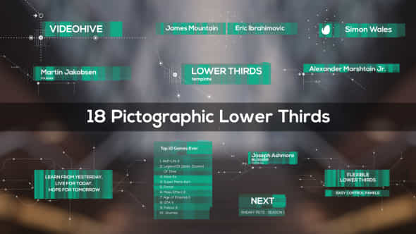 Pictographic Lower Thirds - VideoHive 19560813