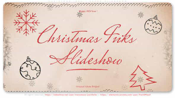 Christmas Inks Retro Slideshow - VideoHive 49317779