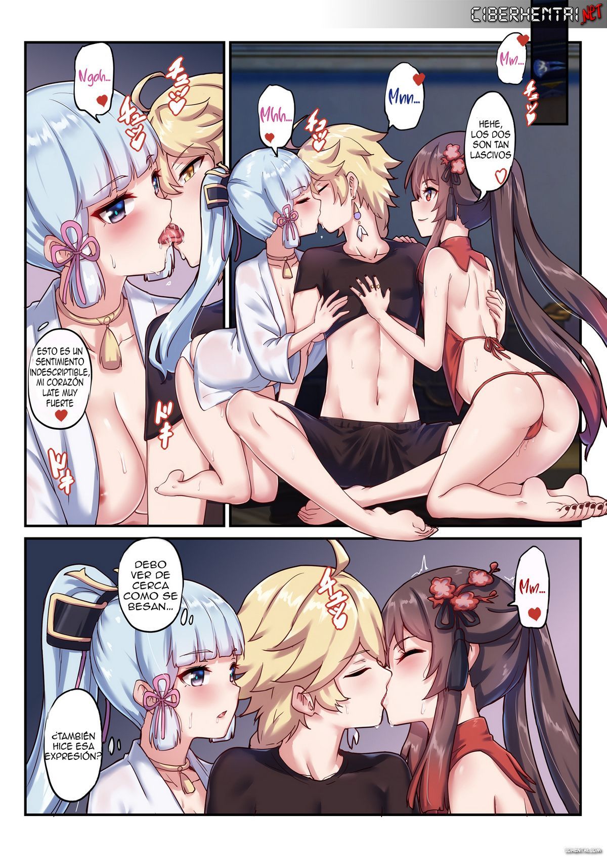 The Traveler’s Wives Hu tao & Kamisato Ayaka (Genshin Impact) xxx comics manga porno doujin hentai español sexo 