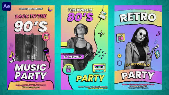 Old School Party Reels - VideoHive 58312891