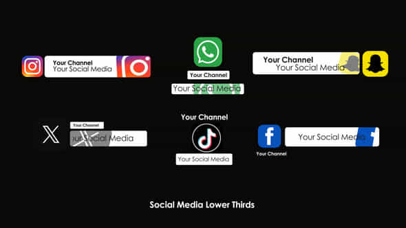 Social Media Lower Thirds - VideoHive 52114651