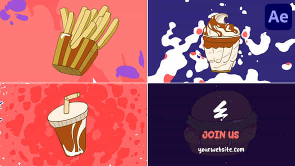 Food Morphing Logo For After Effects - VideoHive 55183558
