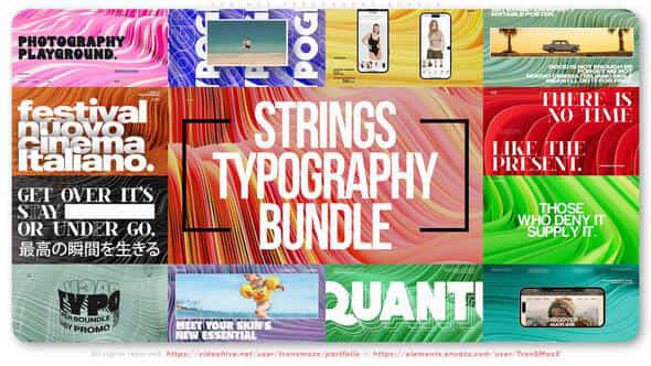 Strings Typography Bundle - VideoHive 59290172