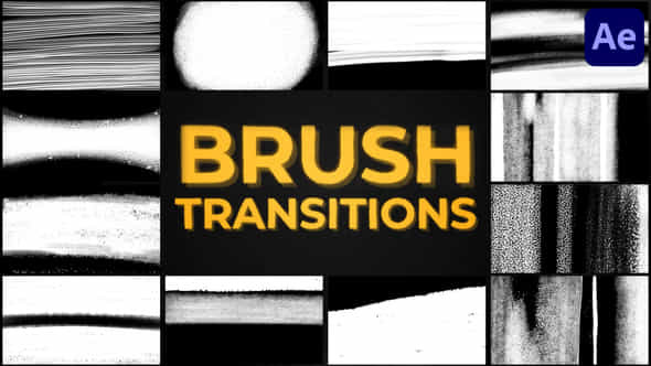 Brush Transitions - VideoHive 39669813