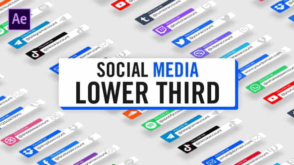 Modern Social Media Lower Thirds - VideoHive 30124497