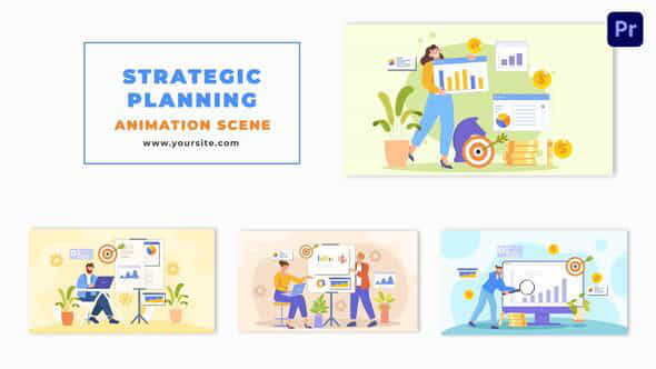 Best Corporate Strategic Planning 2D Animation Scene - VideoHive 48802160