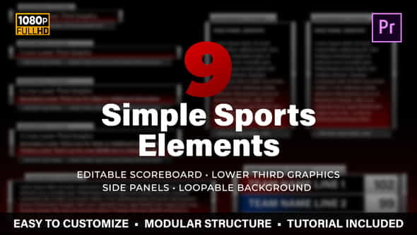 Simple Sports Elements Kit | - VideoHive 24813528