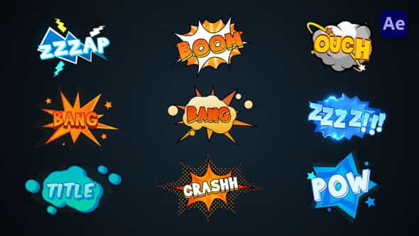 Comic Explosion titles [After Effects - VideoHive 36401105