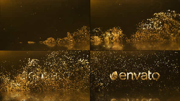Golden Glitter Particles - VideoHive 34333980