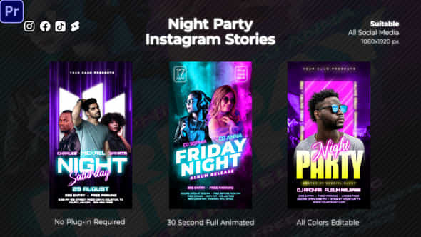 Night Party Instagram - VideoHive 47789958