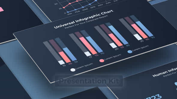 Stylish Infographics Dark - VideoHive 52394584