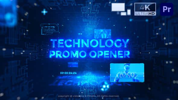 Technology Promo Opener Premiere Pro - VideoHive 51376564