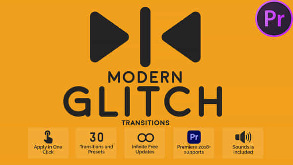 Modern Glitch Transitions - VideoHive 47183561