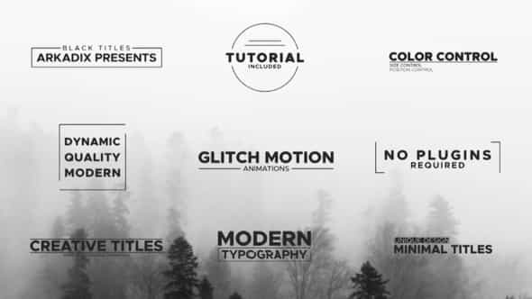 Black Titles - VideoHive 35880967