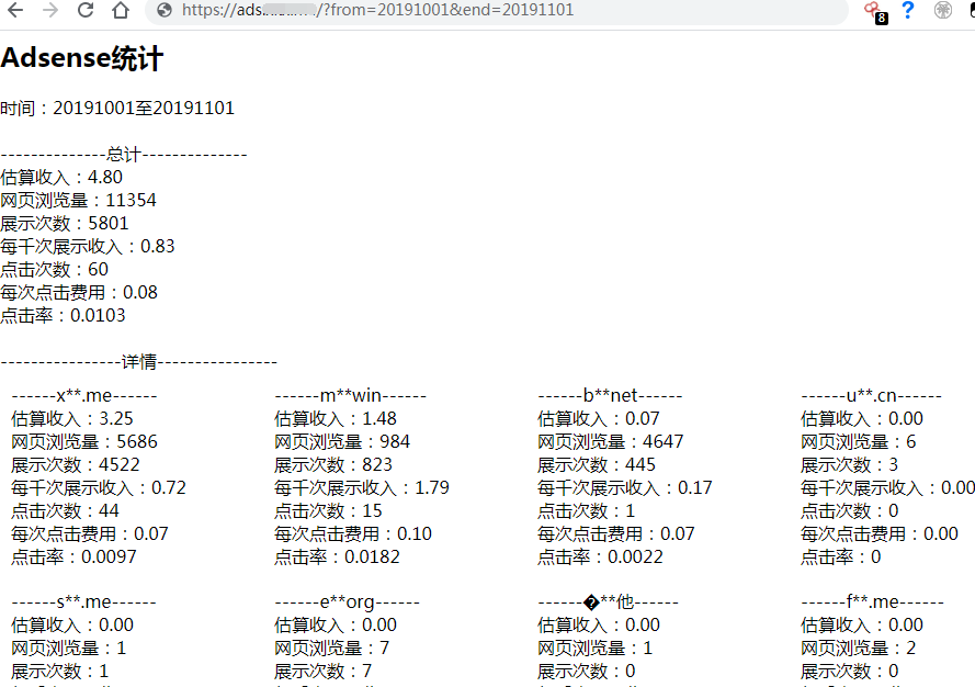 懒得上Adsense，Ctrl+CV了API很久终于把报表推送到微信了