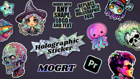 Holographic Sticker - VideoHive 46030134