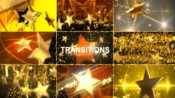 Gold Star Transitions Pack - VideoHive 7709868