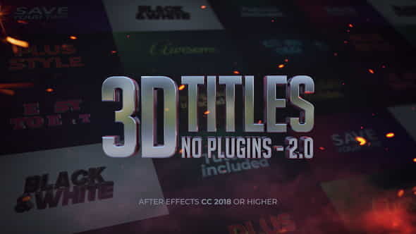3D Titles - No Plugins - VideoHive 25139764