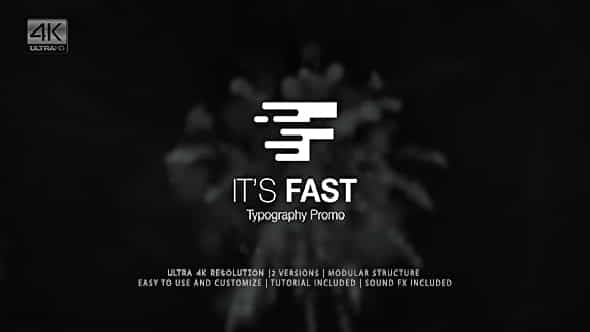Its Fast - Typography Promo - VideoHive 19301941