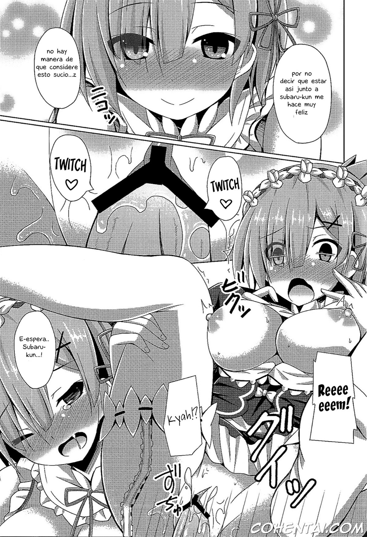 Oshiete Rem Sensei – Emilia-tan to Manabu Hajimete no SEX (Re:Zero kara Hajimeru Isekai Seikatsu) xxx comics manga porno doujin hentai español sexo 