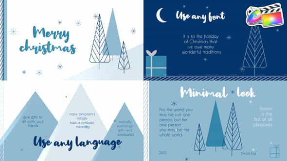 Christmas Typography Slides - VideoHive 42344311