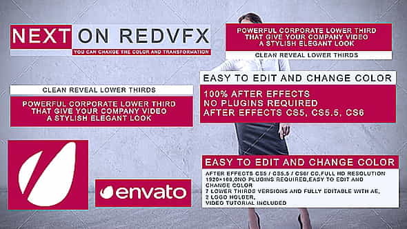 Clean And Simple Lower Thirds - VideoHive 8147853