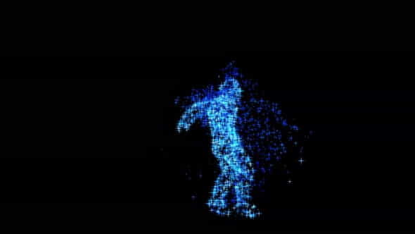 Soccer player made of stars - VideoHive 25800885