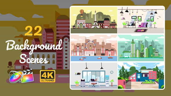 22 Background Scenes | Apple - VideoHive 31909911