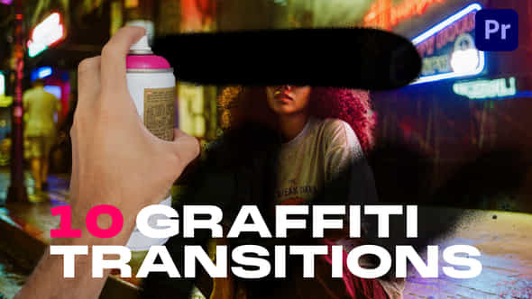 Graffiti Transitions Mogrt - VideoHive 53500311