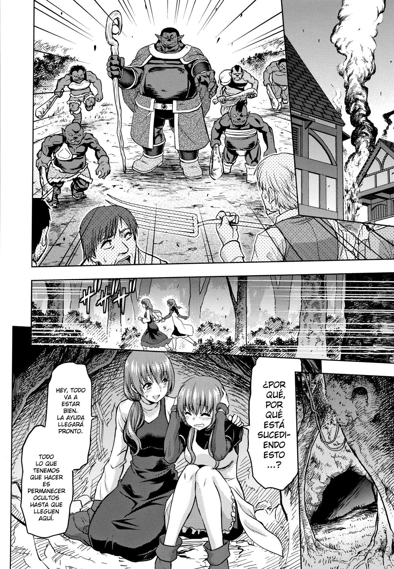 [Yamada Gogogo] Erona -Orc no Inmon ni Okasareta Onna Kishi no Matsuro-  Erona -La Caída de una Hermosa Guerrera Maldecida con la Lasciva Marca de un Orco + Epílogo [Spanish] {meiwow + k