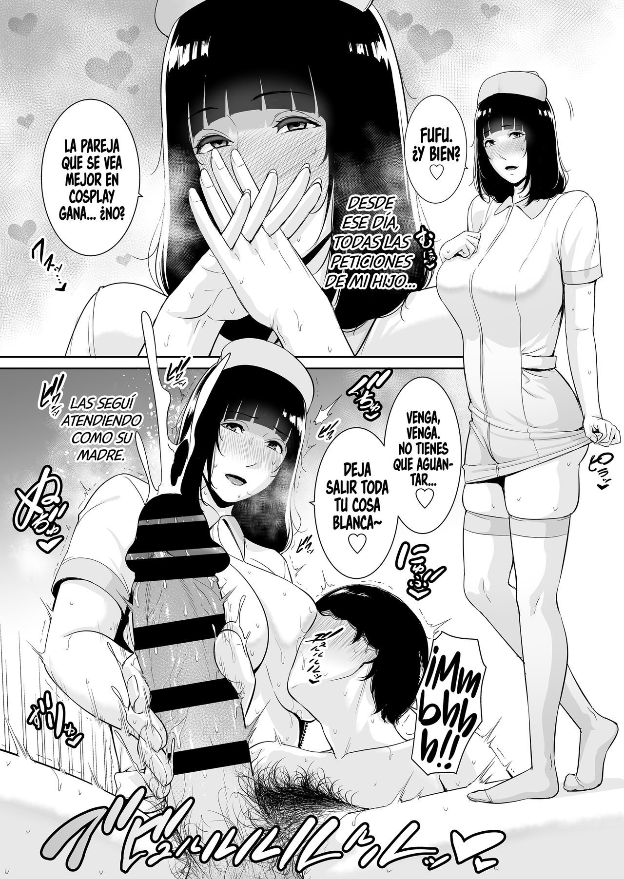 [Misaki (gonza)] Musuko ni Matagaru Hi ~Haha to Musuko no Hamedori Kiroku~  El día que monté a mi hijo ~Un registro de las aventuras sexuales de una madre y su hijo~ [Spanish] [K.A. Work