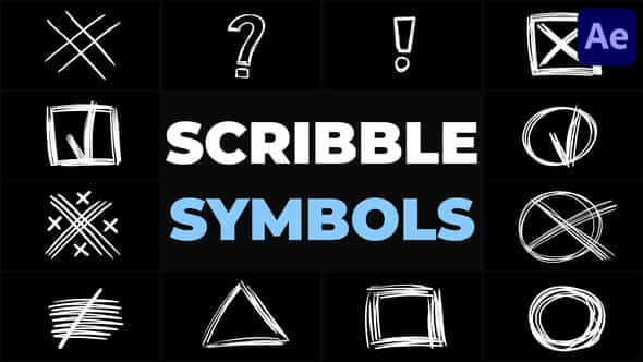 Scribble Symbols After Effects - VideoHive 53709730