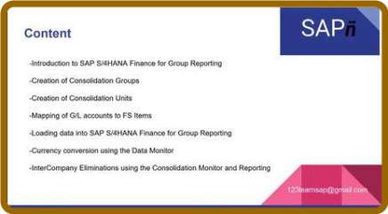 SAP S/4HANA Finance for Group Reporting Consolidation of Financial Statements