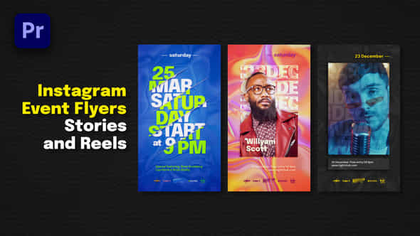 Instagram Event Flyers Stories And Reels Premiere Pro - VideoHive 49297367