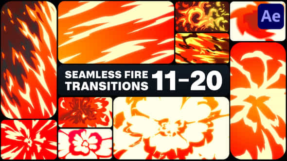 Seamless Fire Transitions - VideoHive 45975493